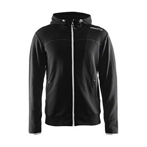 Craft Men's Hoodie with Full-Length Zip Black Black silver Size:L