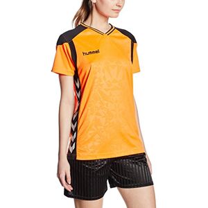 hummel Damen Trikot Sirius Short Sleeve Jersey, Shocking Orange/Black, XS, 03-632-4023