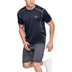 Under Armour UA RAID Short Sleeve Breathable Sports Shirt Short Sleeve and Quick Dry Training Shirt with Slim Fit Men Midnight Navy / Midnight Navy / Steel S