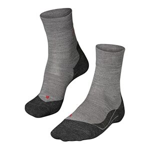 FALKE Men's Running Socks RU4 Wool, Virgin Wool Blend, 1 Pair, Gray (Light Gray Melange 3830), Size: 39-41