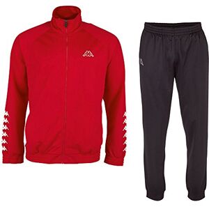 Kappa Men’s Till Tracksuit Classic Tracksuit Jacket & Bottoms Tracksuit with Pockets Size S XXL, red, xxl