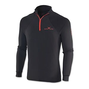 Black Crevice Herren Skirolli Zipper Shirt, schwarz/rot, XXL
