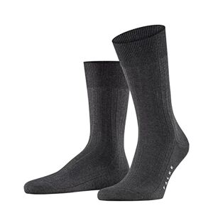 FALKE Herren Socken Milano M SO Fil d´Écosse Baumwolle gemustert 1 Paar, Grau (Anthracite Melange 3190), 43-44