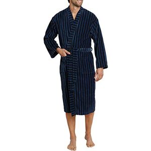 Schiesser Men'S Bathrobe Blue Blau (Dunkelblau) Large (Brand Size: 052)