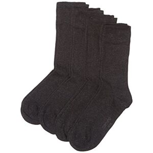 Camano Men's 3512 Ca-Soft Bio-Cotton 4 Paar Calf Socks, Grey (Antracite Mel. 08), 6/8 (Manufacturer size: 39/42)