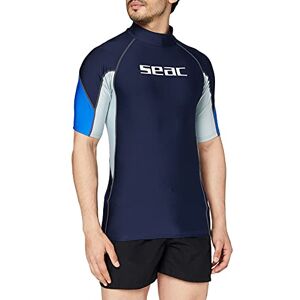 Seac Herren RAA Short Man Rash Guard Uv Schutz Shirt Zum Schnorcheln Und Schwimmen Kurzarm, Blau, XXL UK