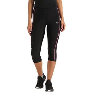 Ultrasport Women's Running Tights with Compression Effect & Quick-Dry Function, 3/4 Length, black, XS