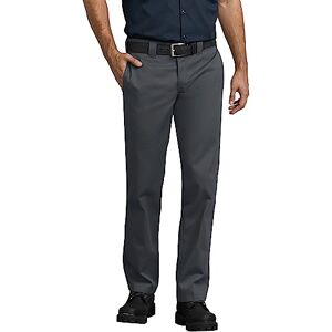 Dickies men’s slim straight work trousers / sports trousers (S/Stght Work Pant) Grey (charcoal), size: 34