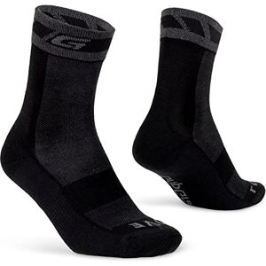 GripGrab unisex winter cycling socks, thermal socks made of high-quality merino wool, cold protection when cycling, black