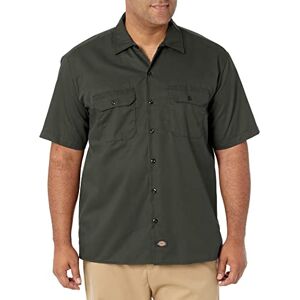 Dickies Herren Regular Fit Freizeit Hemd Shrt/S Work Shirt, Kurzarm, Grün (Olive Green OG), Gr. Medium (Herstellergröße: M)