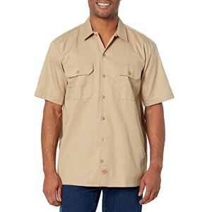 Dickies Men's Work Shirt Casual Shirt Short Sleeves (Work Shirt Short Sleeved) Beige (Khaki Kh), size: l