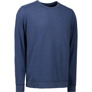 ID Identity Id Sweatshirt 0615 Med Rund Hals, Blå Melange, Str. M