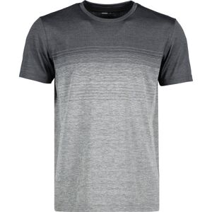 Geyser Sømløs Stribet T-Shirt, G21024, Grafit Melange, Str. L L Grafit