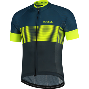 Rogelli Boost Cykeltrøje, Blue/fluor, Xl - Mand - Blå / Gul