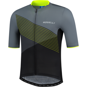 Rogelli Spike Cykeltrøje, Black/fluor/grey, Medium - Mand - Grå / Sort