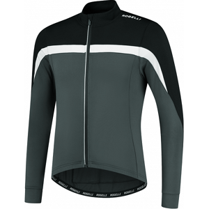 Rogelli Course Ls Cykeltrøje, Grey/white/black, 3xl - Mand - Grå / Sort