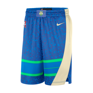 Milwaukee Bucks City Edition 2023/24 Nike Dri-FIT NBA Swingman-shorts til mænd - blå blå S