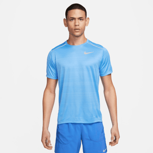Kortærmet Nike Miler-løbeoverdel til mænd - blå blå L