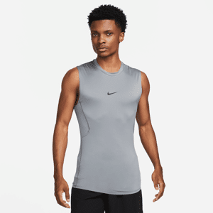 Tætsiddende Nike Pro Dri-FIT-fitnessoverdel uden ærmer til mænd - grå grå M