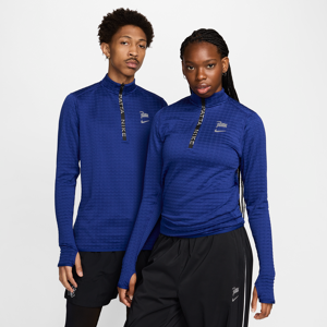 Langærmet Nike x Patta Running Team-trøje med 1/2 lynlås - blå blå L