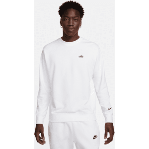 Nike Sportswear-sweatshirt med rund hals i french terry til mænd - hvid hvid L