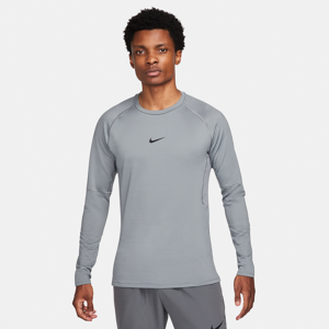 Nike Pro Warm-langærmet overdel til mænd - grå grå S