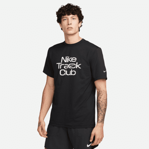 Nike Track Club Dri-FIT-løbetrøje med korte ærmer til mænd - sort sort XXL