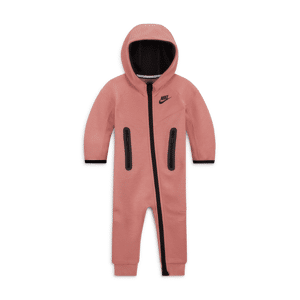 Nike Sportswear Tech Fleece-heldragt med hætte til babyer - Pink Pink 0-3M