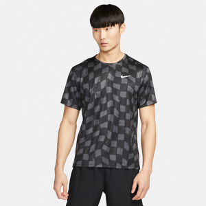Kortærmet Nike Dri-FIT Miler-løbeoverdel til mænd - grå grå XXL