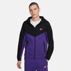 Nike Sportswear Tech Fleece Windrunner-hættetrøje med lynlås til mænd - lilla lilla S