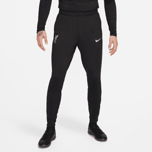 Maskinstrikkede Liverpool FC Strike Nike Dri-FIT-fodboldbukser til mænd - sort sort 3XL