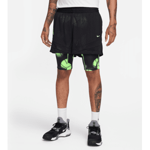 Nike Ja Dri-FIT 2-i-1 basketballshorts (10 cm) til mænd - sort sort XS