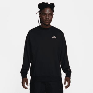 Nike Sportswear-sweatshirt med rund hals i french terry til mænd - sort sort L