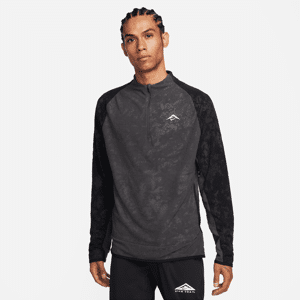 Nike Trail Dri-FIT-løbeoverdel med 1/2 lynlås til mænd - grå grå XXL