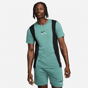 Kortærmet Nike Air-overdel til mænd - grøn grøn M