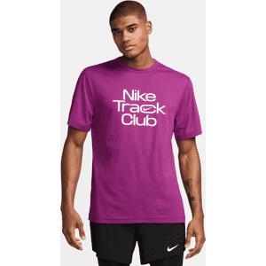 Nike Track Club Dri-FIT-løbetrøje med korte ærmer til mænd - lilla lilla XL