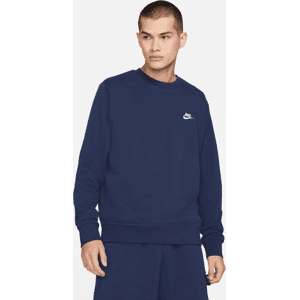 Nike Sportswear Club-frottetrøje med rund hals til kvinder - blå blå XXL