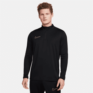 Nike Academy Dri-FIT-fodboldtrøje med 1/2 lynlås til mænd - sort sort S