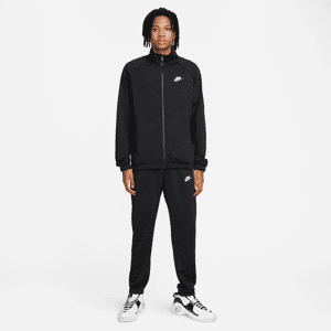 Nike Club-tracksuit i polyesterstrik til mænd - sort sort XXL