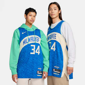 Giannis Antetokounmpo Milwaukee Bucks 2023/24 City Edition Nike Dri-FIT ADV NBA Authentic-spillertrøje til mænd - blå blå S