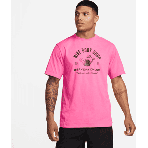 Kortærmet Nike Dri-FIT UV Hyverse-fitnessoverdel til mænd - Pink Pink S