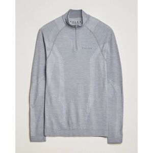 Falke Long Sleeve Wool Tech half Zip Shirt Grey Heather men S Grå