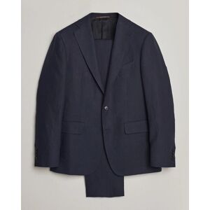 Canali Capri Linen Suit Navy men 54 Blå