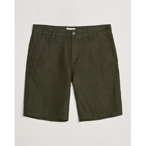 NN07 Crown Linen Shorts Rosin Green men W34 Grøn