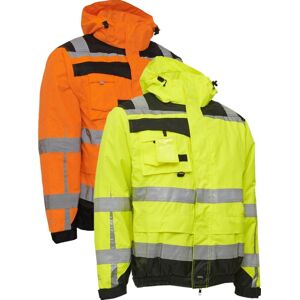 Elka 086104r Visible Xtreme 2-I-1 Pilotjakke Fluorescerende Orange/sort 5xl