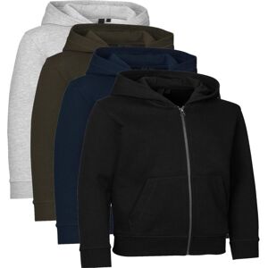 Id 40638 Core Zip Hoodie   Børn-Grå Melange-12/14