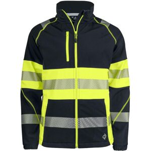 Projob 646443 6443 Softshell Jakke En Iso 20471 Klass 1 / Arbejdsjakke Yellow/black 2xl