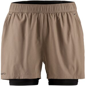 Craft Men's Adv Essence 2-in-1 Stretch Shorts DK Clay XXL, Dk Clay