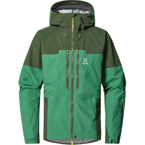 Haglöfs Men's Spitz Gore-Tex Pro Jacket Seaweed Green/Dark Jelly Green L, Seaweed Green/Dk Jelly Green