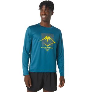 Asics Men's Fujitrail Logo Long Sleeve Top Ink Teal XS, Ink Teal